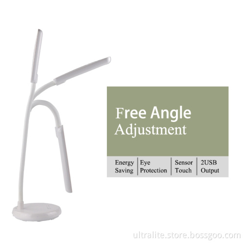 Touch Sensor LED Table Lamp with USB Charger